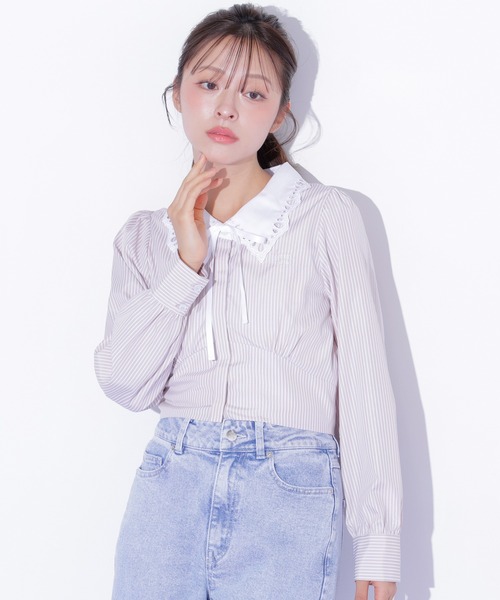 JILL by JILL STUART(ジルバイジルスチュアート)の「スカラップ襟ブラウス(シャツ/ブラウス・レディース・ベージュ系その他/ホワイト・FREE)」の17枚目の写真