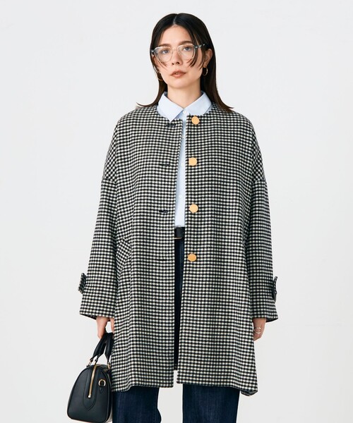 NOLLEY’S(ノーリーズ)の「【Traditional WeatherWear/トラディショナルウェザーウェア】MALTON N/C(ノーカラーコート・レディース・グレー系その他・34)」の2枚目の写真