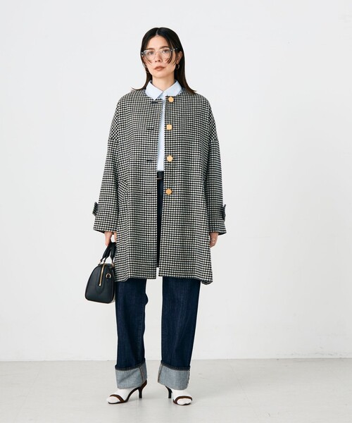 NOLLEY’S(ノーリーズ)の「【Traditional WeatherWear/トラディショナルウェザーウェア】MALTON N/C(ノーカラーコート・レディース・グレー系その他・34)」の3枚目の写真