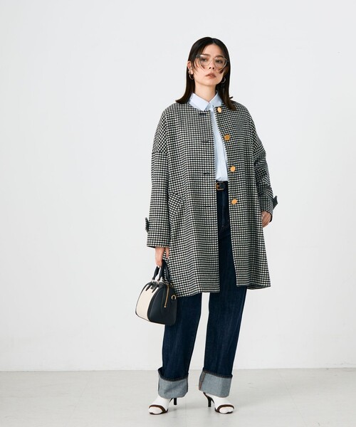 NOLLEY’S(ノーリーズ)の「【Traditional WeatherWear/トラディショナルウェザーウェア】MALTON N/C(ノーカラーコート・レディース・グレー系その他・34)」の5枚目の写真