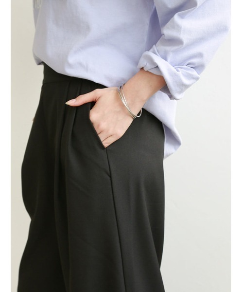 Edit Sheen(エディットシーン)の「スーツ地ツイルタックパンツ(その他パンツ・レディース・ブラック/ライトベージュ・M)」の10枚目の写真