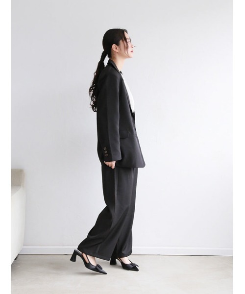 Edit Sheen(エディットシーン)の「スーツ地ツイルタックパンツ(その他パンツ・レディース・ブラック/ライトベージュ・M)」の14枚目の写真