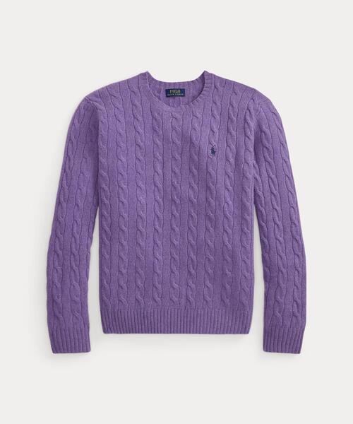 POLO RALPH LAUREN(ポロ ラルフ ローレン)の「ケーブルニット ウールカシミヤ セーター(ニット/セーター・メンズ・パープル・XS/XL/L/M/S)」の7枚目の写真