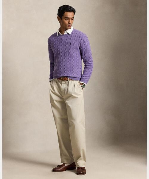 POLO RALPH LAUREN(ポロ ラルフ ローレン)の「ケーブルニット ウールカシミヤ セーター(ニット/セーター・メンズ・パープル・XS/XL/L/M/S)」の6枚目の写真