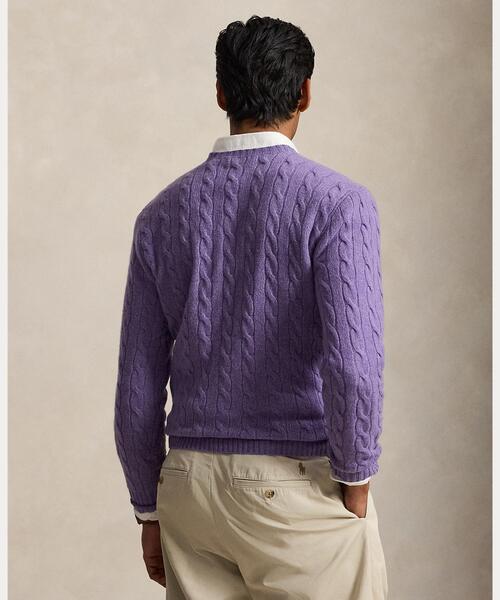 POLO RALPH LAUREN(ポロ ラルフ ローレン)の「ケーブルニット ウールカシミヤ セーター(ニット/セーター・メンズ・パープル・XS/XL/L/M/S)」の5枚目の写真