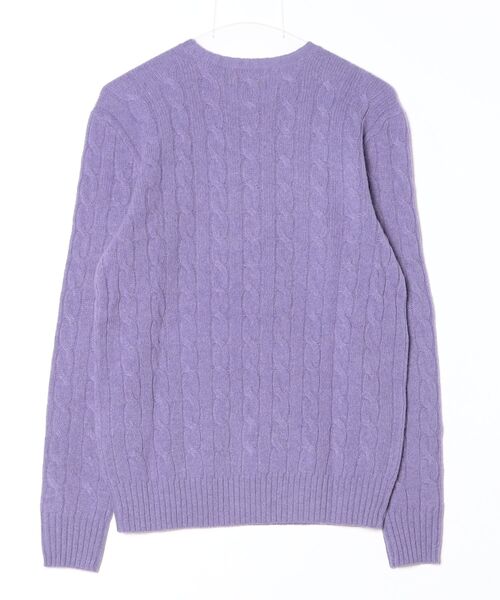 POLO RALPH LAUREN(ポロ ラルフ ローレン)の「ケーブルニット ウールカシミヤ セーター(ニット/セーター・メンズ・パープル・XS/XL/L/M/S)」の2枚目の写真