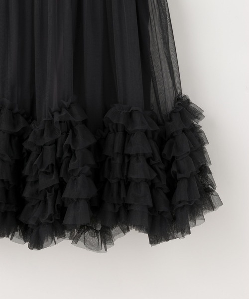 LOWRYS FARM（ローリーズファーム）の「daymeチュールフリルキャミワンピース　1052693（ワンピース・レディース・ブラック・FREE）」の5枚目の写真