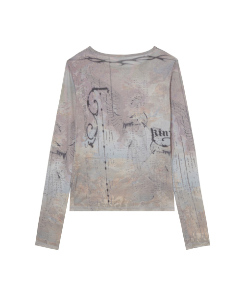 DEINET(ダイニット)の「SHEER TATTOO LONGSLEEVE IN PURPLE(Tシャツ/カットソー・レディース・その他・FREE)」の2枚目の写真