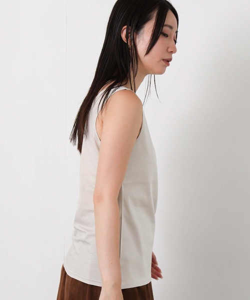 Gready Brilliant（グレディブリリアン）の「サテンドッキングタンク（キャミソール・レディース・ライトベージュ/オフホワイト/ブラック・38）」の10枚目の写真