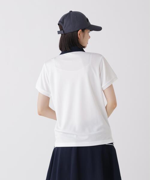 Jack Bunny!!（ジャックバニー）の「PEメッシュパネルボーダー半袖ポロシャツ（ポロシャツ・レディース・ホワイト系その他/ダークインディゴブルー/ネイビー/ホワイト・SMALL/MEDIUM/LARGE）」の18枚目の写真
