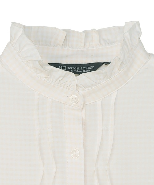 TOKYO SHIRTS(トウキョウシャツ)の「【吸水速乾】【COFREX】 ひねり ピンタック ブラウス 長袖 レディースデザインシャツ(シャツ/ブラウス・レディース・ベージュ・S/M)」の3枚目の写真