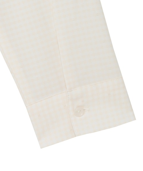 TOKYO SHIRTS(トウキョウシャツ)の「【吸水速乾】【COFREX】 ひねり ピンタック ブラウス 長袖 レディースデザインシャツ(シャツ/ブラウス・レディース・ベージュ・S/M)」の4枚目の写真