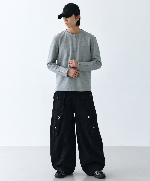 LXT（エルエックスティー）の「ウォッシュドコットンカーブドバレルカーゴパンツ[ブラック]（その他パンツ・レディース・その他・SMALL/MEDIUM/LARGE）」の5枚目の写真