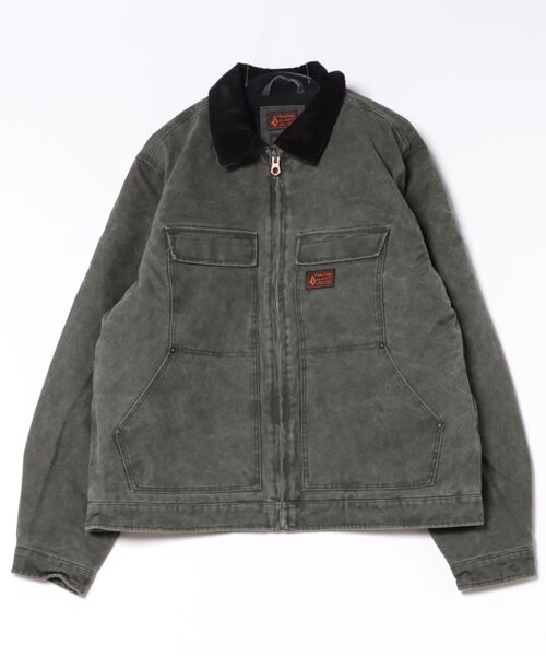 VOLCOM(ボルコム)の「VOLCOM メンズ HEAVYDUST JACKET ジャケット 【2026年秋冬モデル】/ボルコムウォッシュドコットンヘビーウェイトジャケット(ブルゾン・メンズ・ブラック系その他2・X-LARGE/LARGE/MEDIUM/SMALL)」の1枚目の写真