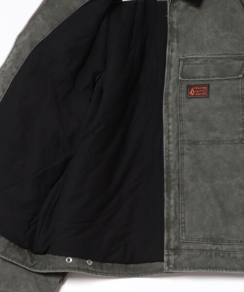 VOLCOM(ボルコム)の「VOLCOM メンズ HEAVYDUST JACKET ジャケット 【2026年秋冬モデル】/ボルコムウォッシュドコットンヘビーウェイトジャケット(ブルゾン・メンズ・ブラック系その他2・X-LARGE/LARGE/MEDIUM/SMALL)」の2枚目の写真