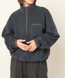 M2757 フリースハーフZIPプルオーバー