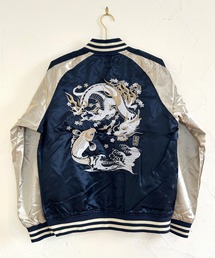 スカジャン スーベニアジャケット ブルゾン メンズ 龍 鯉 波