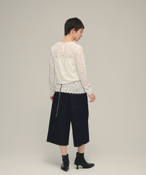 eL(エル)の「【eL】Lace Mesh Pullover/1068002(シャツ/ブラウス・レディース・オフホワイト/ブラック・FREE)」の17枚目の写真