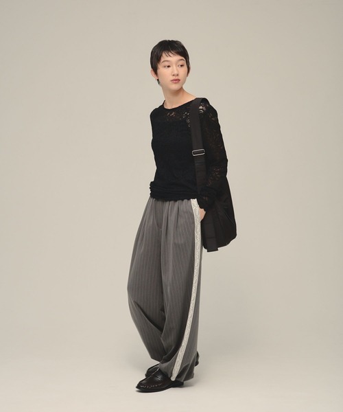 eL(エル)の「【eL】Lace Mesh Pullover/1068002(シャツ/ブラウス・レディース・オフホワイト/ブラック・FREE)」の22枚目の写真