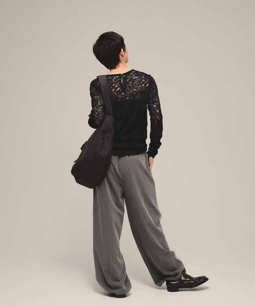 eL(エル)の「【eL】Lace Mesh Pullover/1068002(シャツ/ブラウス・レディース・オフホワイト/ブラック・FREE)」の11枚目の写真