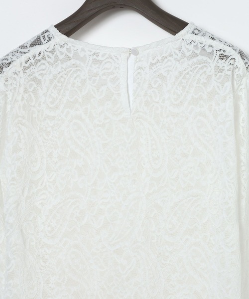 eL(エル)の「【eL】Lace Mesh Pullover/1068002(シャツ/ブラウス・レディース・オフホワイト/ブラック・FREE)」の9枚目の写真