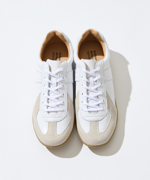MEN'S MELROSE(メンズメルローズ)の「GERMAN TRAINER / ジャーマントレーナー | レザースニーカー(スニーカー・メンズ・ブラック/ホワイト/シルバー・37/40/36/41/42)」の6枚目の写真