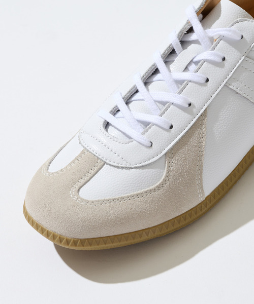 MEN'S MELROSE(メンズメルローズ)の「GERMAN TRAINER / ジャーマントレーナー | レザースニーカー(スニーカー・メンズ・ブラック/ホワイト/シルバー・37/40/36/41/42)」の8枚目の写真