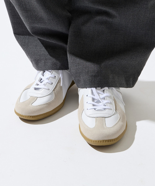 MEN'S MELROSE(メンズメルローズ)の「GERMAN TRAINER / ジャーマントレーナー | レザースニーカー(スニーカー・メンズ・ブラック/ホワイト/シルバー・37/40/36/41/42)」の5枚目の写真