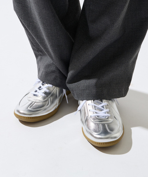 MEN'S MELROSE(メンズメルローズ)の「GERMAN TRAINER / ジャーマントレーナー | レザースニーカー(スニーカー・メンズ・ブラック/ホワイト/シルバー・37/40/36/41/42)」の11枚目の写真
