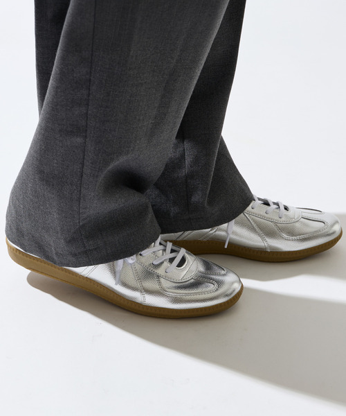 MEN'S MELROSE(メンズメルローズ)の「GERMAN TRAINER / ジャーマントレーナー | レザースニーカー(スニーカー・メンズ・ブラック/ホワイト/シルバー・37/40/36/41/42)」の14枚目の写真