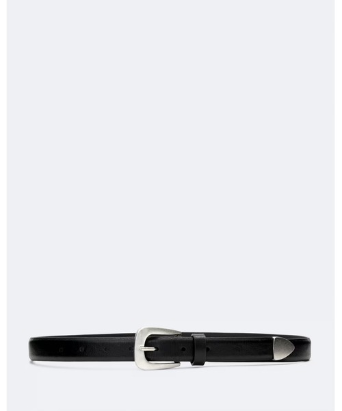 ROMY METAL-TIPPED LEATHER BELT | ROMY メタルチップ レザー ベルト