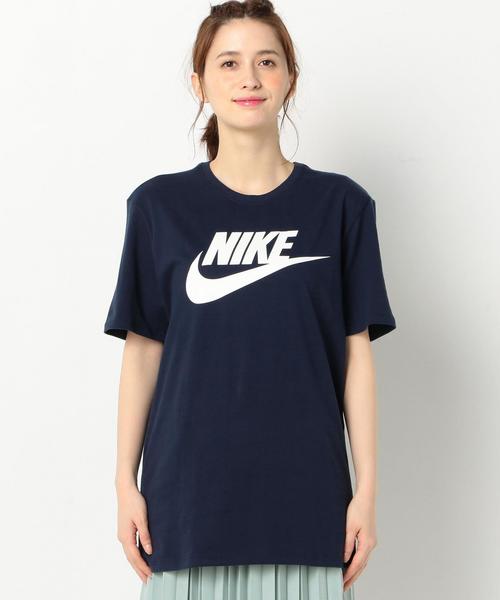 NIKE(ナイキ)の「NIKE Futura Icon Tシャツ/NIKE FUTURA ICON T(Tシャツ/カットソー・レディース・ホワイト/ネイビー・フリー)」の4枚目の写真