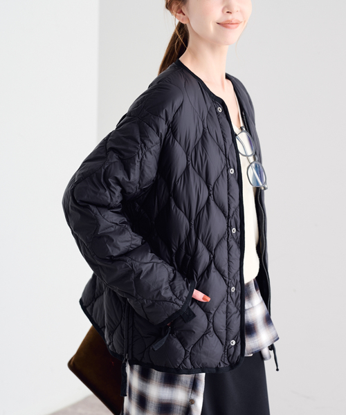 TAION(タイオン)の「TAION / タイオン MILITARY M65 LINER SHORT DOWN JKT(ダウンジャケット/コート・レディース・ブラック/ベージュ/サファリグリーン/その他・MEDIUM)」の1枚目の写真