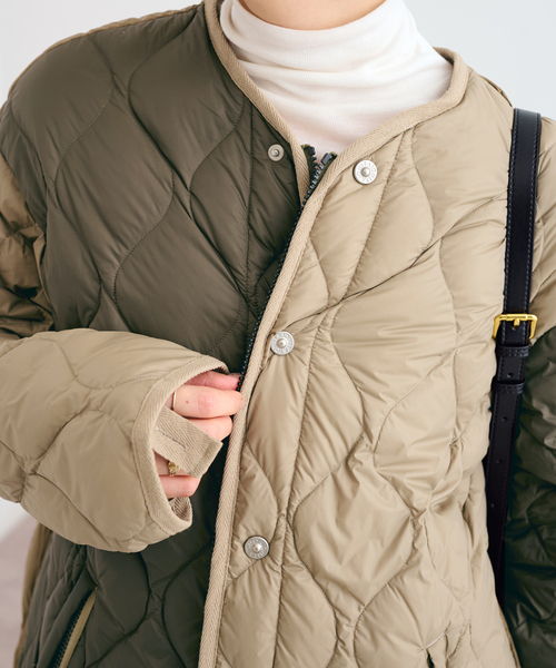 TAION(タイオン)の「TAION / タイオン MILITARY M65 LINER SHORT DOWN JKT(ダウンジャケット/コート・レディース・ブラック/ベージュ/サファリグリーン/その他・MEDIUM)」の11枚目の写真