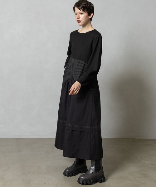 MARECHAL TERRE(マルシャルテル)の「ドッキングデザインワンピース(ワンピース・レディース・ネイビー/カーキ/アイボリー/ブラック・MEDIUM)」の21枚目の写真