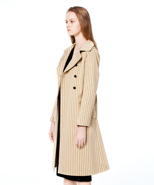 CLANE（クラネ）の「MIX STRIPE TRENCH COAT（トレンチコート