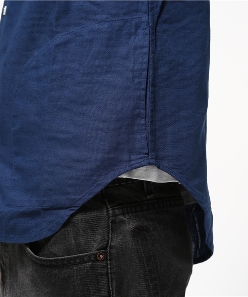 SENSE OF PLACE by URBAN RESEARCH（センスオブプレイスバイアーバンリサーチ）の「B パナマVネックシャツ(7分袖)（シャツ/ブラウス・メンズ・カーキ/インディゴブルー・LARGE/MEDIUM）」の8枚目の写真