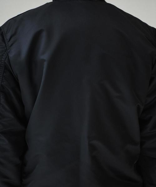 ※ALPHA（アルファ）の「【WEB限定】[アルファ]BC★★ ALPHA SKA/MA-1 リバーシブルブルゾン（MA-1・メンズ・ブラック/ネイビー・SMALL/MEDIUM/LARGE）」の9枚目の写真