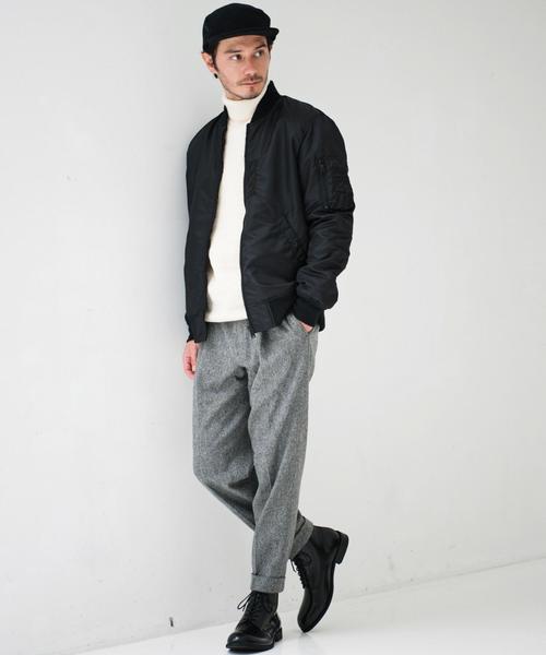 ※ALPHA（アルファ）の「【WEB限定】[アルファ]BC★★ ALPHA SKA/MA-1 リバーシブルブルゾン（MA-1・メンズ・ブラック/ネイビー・SMALL/MEDIUM/LARGE）」の4枚目の写真