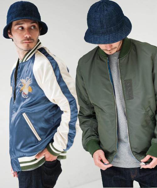 ※ALPHA（アルファ）の「【WEB限定】[アルファ]BC★★ ALPHA SKA/MA-1 リバーシブルブルゾン（MA-1・メンズ・ブラック/ネイビー・SMALL/MEDIUM/LARGE）」の5枚目の写真