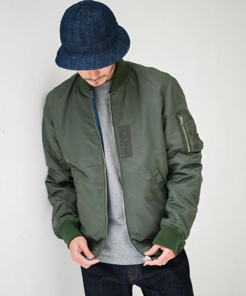 ※ALPHA（アルファ）の「【WEB限定】[アルファ]BC★★ ALPHA SKA/MA-1 リバーシブルブルゾン（MA-1・メンズ・ブラック/ネイビー・SMALL/MEDIUM/LARGE）」の8枚目の写真