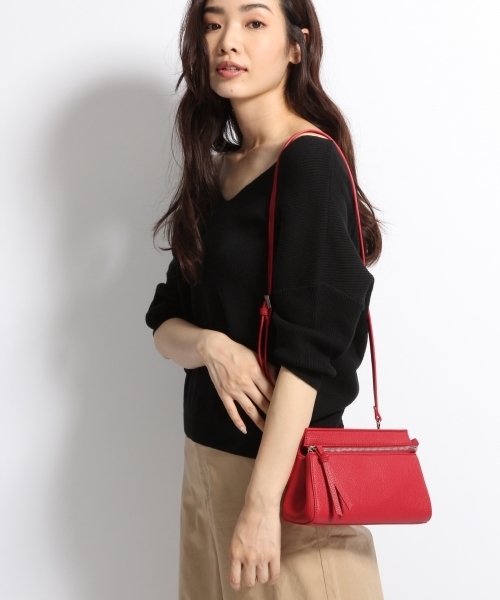 A part by（アパートバイ）の「フロントZIPマイクロミニバッグ 731590 （ショルダーバッグ・レディース・レッド/ブラック/ベージュ・FREE）」の14枚目の写真