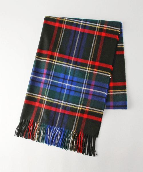 ユナイテッドアローズ別注　Johnstons パープルチェックストール ユナイテッドアローズ別注⭐︎Johnstons パープルチェックストール⭐︎大判