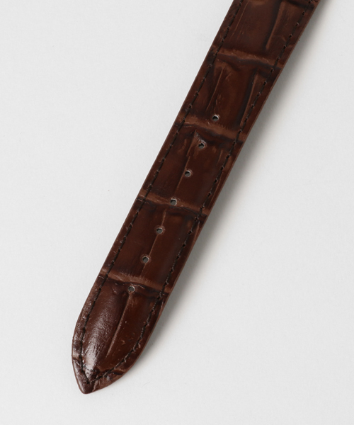 agete（アガット）の「ボーイフレンドウォッチスクエアフェイス革ベルト【AGETE47YG時計】（アナログ腕時計・レディース・イエローゴールド/ブラック・FREE）」の7枚目の写真