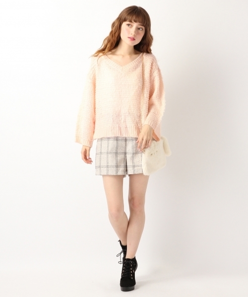 Heather（ヘザー）の「ループヤーンニットプルオーバー　　742289（ニット/セーター・レディース・ミント/ピンク系その他/パープル系その他・ONE SIZE）」の4枚目の写真