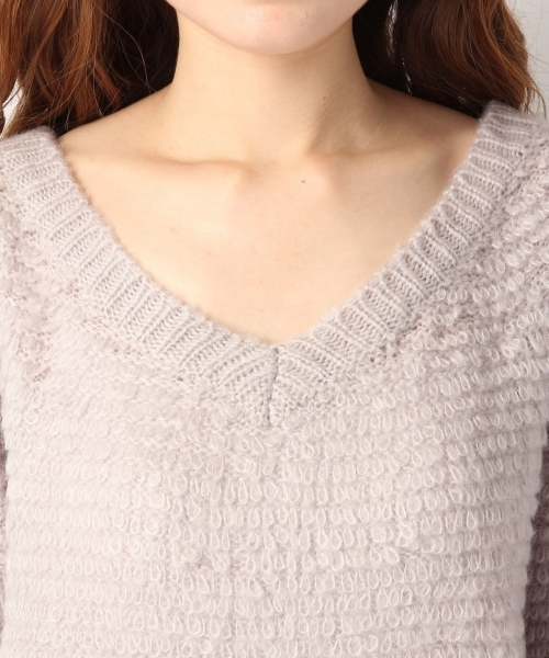 Heather（ヘザー）の「ループヤーンニットプルオーバー　　742289（ニット/セーター・レディース・ミント/ピンク系その他/パープル系その他・ONE SIZE）」の9枚目の写真