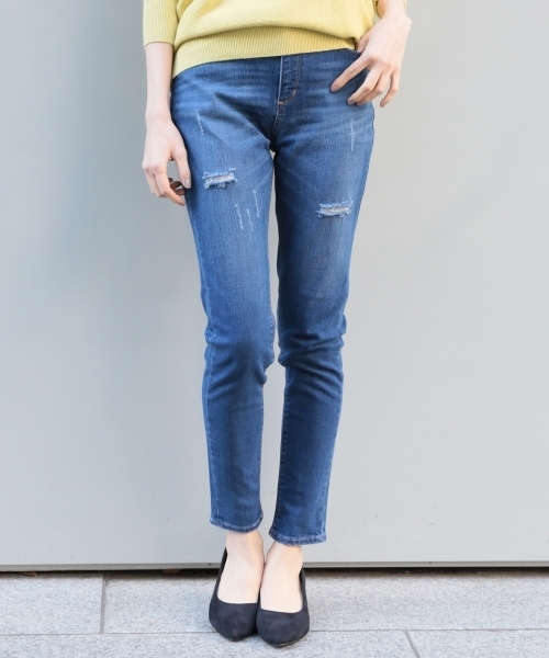 LEPSIM（レプシィム）の「ストレッチデニムスリムパンツ　737619（デニムパンツ・レディース・オフホワイト/ブルー/ワンウォッシュ/ブルー系その他・MEDIUM/LARGE/SMALL）」の3枚目の写真