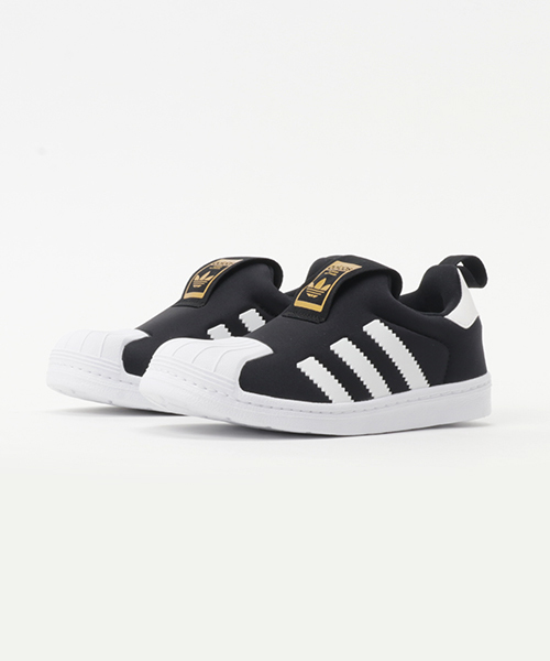 adidas(アディダス)の「adidas/アディダス SS 360 C/スーパースター 360 C(スリッポン・キッズ・ブラック×ホワイト・19.0cm/20.0cm/17.0cm/21.0cm/18.0cm)」の1枚目の写真