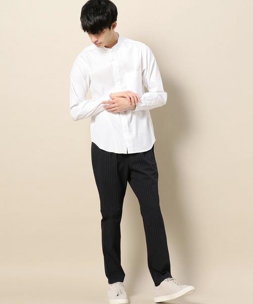 BEAUTY&YOUTH UNITED ARROWS（ビューティーアンドユースユナイテッドアローズ）の「BY ホワイト ピンオックス バンドカラー シャツ ◆（シャツ/ブラウス・メンズ・ホワイト・LARGE/X-SMALL/X-LARGE/MEDIUM/SMALL）」の5枚目の写真