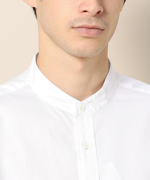 BEAUTY&YOUTH UNITED ARROWS（ビューティーアンドユースユナイテッドアローズ）の「BY ホワイト ピンオックス バンドカラー シャツ ◆（シャツ/ブラウス・メンズ・ホワイト・LARGE/X-SMALL/X-LARGE/MEDIUM/SMALL）」の6枚目の写真